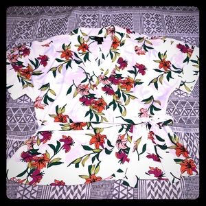 🎃Worthington L floral kimono wrap top